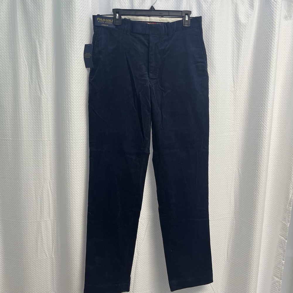 Polo Golf Ralph Lauren Navy Blue Corduroy Preppy Cypress Fit Pant Classic 32/34